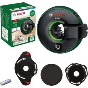 Nivela cu laser Bosch Atino 0603663AZ0, 630-650 nm dioda laser, autonivelare, 2 m domeniu lucru, 1 pad cu gel, 1 x 1.5 V LR6 (AA), capac de protectie pentru padul cu gel, 2...