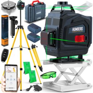 Nivela laser 4D cu stativ, Humberg, 16 linii, verde, 150 cm, set complet