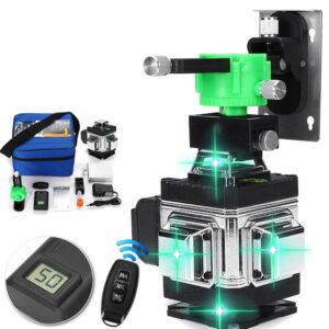 Nivela laser 4D, MOSMAOO, Profesionala, 16 linii, 4x360º, IP-54, Precizie milimetrica, Negru/Gri