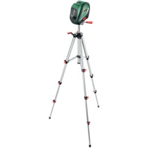Nivela laser cu linii in cruce Bosch UniversalLevel 2+T, 10 m domeniu lucru, 635-650 nm dioda laser, ± 4° domeniu, ± 0.5 mm/m precizie, stativ aluminiu 1.1 m, baterii