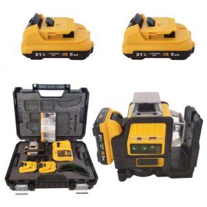 Nivela laser German Meister 3D-12 linii, 2 acumulatori 21 V, 5 Ah, Lumina Verde