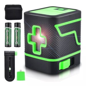 Nivela laser, SHAWTY, 360° grade, IP54 Rezistenta la apa, 25m, precizie ± 1 mm/7m, ± 3° domeniu de autonivelare, 8x7x6 cm, Negru/Verde