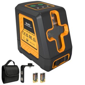 Nivela laser verde cu linii in cruce,30m, ± 0.3 mm/m precizie, 505-550 nm, IP 54, 1°± 4° domeniu de autonivelare, Portocaliu/Negru