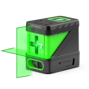 Nivela laser verde Invincio Practic, fascicol laser cruce, auto-nivelare ±4º grade, raza 20 m, 4 intensitati luminare, functie blocare pentru linii diagonale, precizie ± 3mm la...